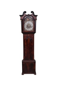 An English Mahogany and Marquetry Long Case Clock