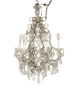 A French Rococo-Style Six-Light Chandelier