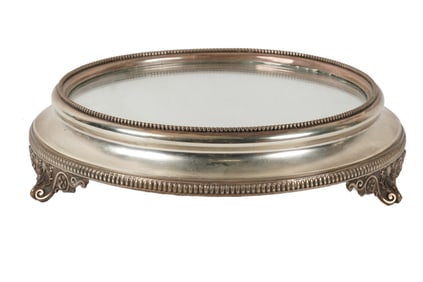 A Victorian Sterling Mirror Plateau