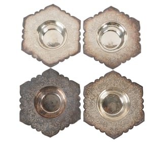 Four Chinese Silverplated Dishes