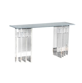 An Acrylic Console Table