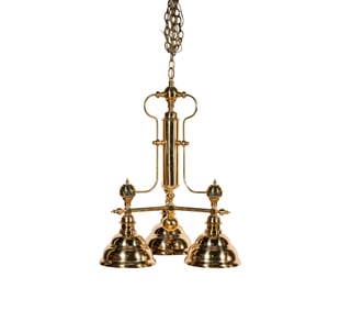 A Brass-Finish Ceiling Light Fixture