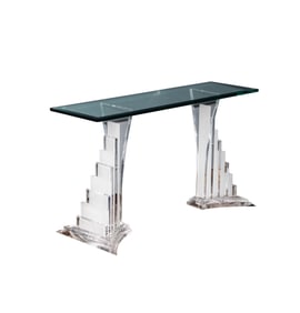 A Glass and Acrylic Console Table