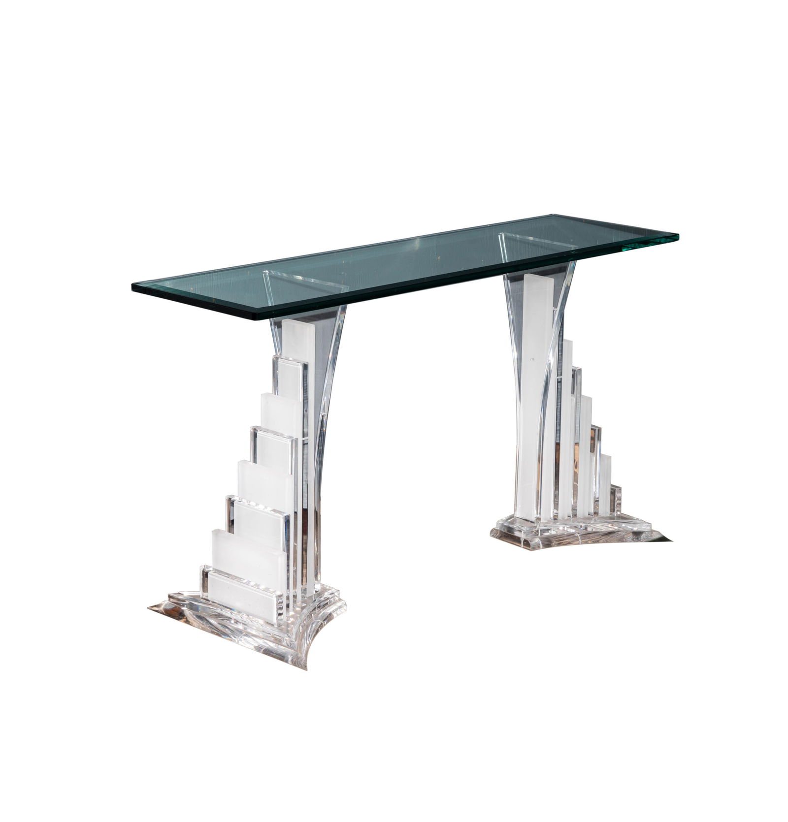 A Glass and Acrylic Console Table (1 of 10)