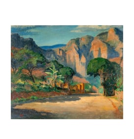 John Maclaughlan Milne, 1885-1957, Tropical Mountain Landscape