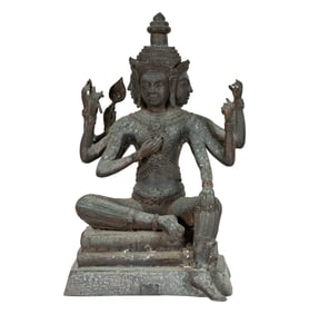 A Southeast Asian Bronze Figure of a Deity