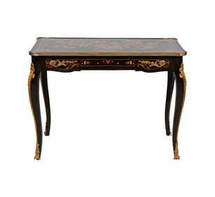 A Louis XV-Style Marquetry-Inlaid Writing Desk
