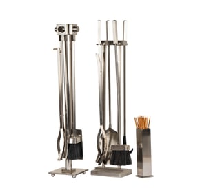 Two Sets of Modernist Fire Tools