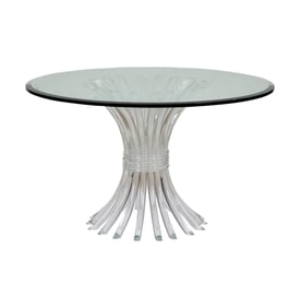 An Acrylic and Glass Dining Table