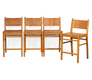 A Set of Four Williams Sonoma Home Counter Stools