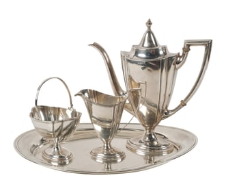 An International Silver Co. Sterling Coffee Service