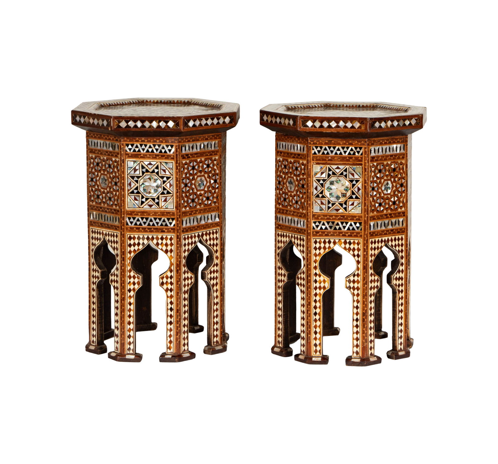 A Pair of Moorish-Style Inlaid Octagonal Tables (1 of 10)