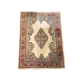 A Persian-Style Beige-Ground Rug 8'7" x 5'10"