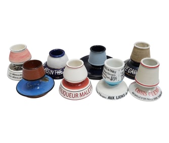 A Group of Eight Vintage French Advertising Match Strikers