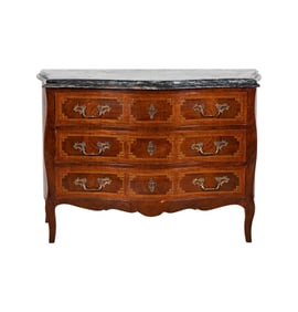 A Louis XV-Style Marble-Top Commode