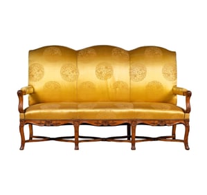 A French Regence Fruitwood Settee