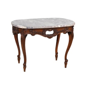 A Rococo-Style Marble-Top Center Table