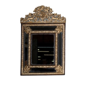 A Brass Cushion Mirror