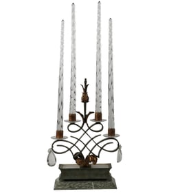 A Painted Metal Girandole