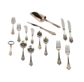 A Wallace Grande Baroque Sterling Flatware Service