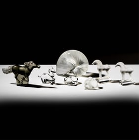 A Group of Lalique, Baccarat, and Steuben Glass Animal Figures