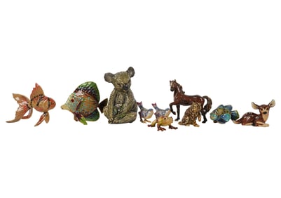 A Group of Ten Jay Strongwater Animal Figures