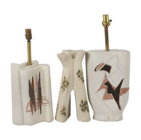 Three Marianne Von Allesch Ceramic Table Lamps