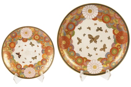 Two Japanese Satsuma Porcelain Plates