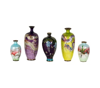 A Group of Cloisonne Vases