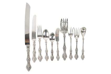 An Alvin Sterling Flatware Service