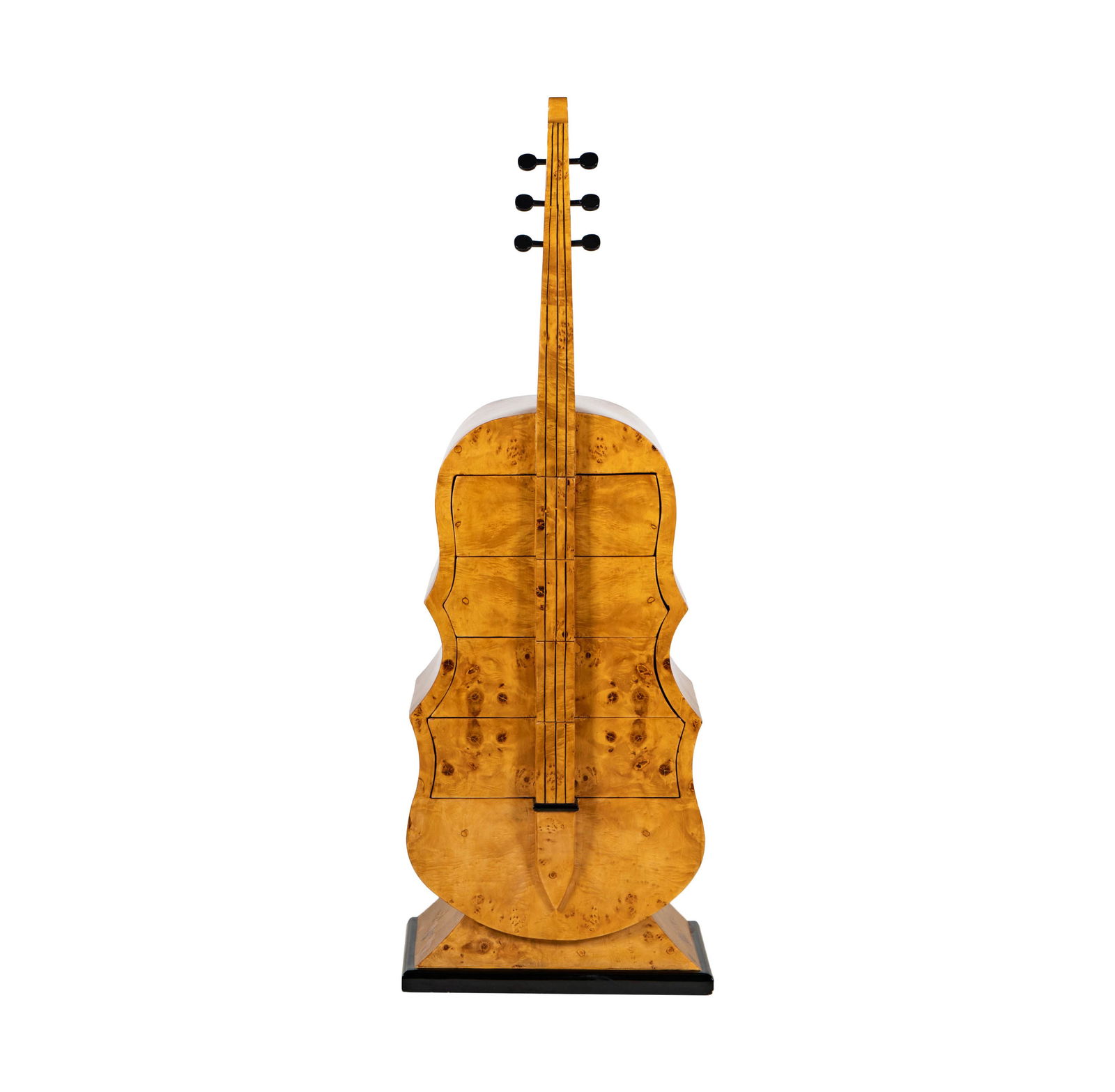 An Art Deco-Style Cello-Form Commode: modern 62 1/2 x 21 3/4 x 13 1/2 in. (158.8 x 55.2 x 34.3 cm.)