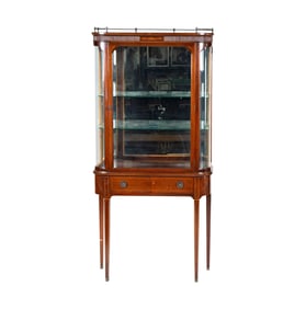 An English Mahogany Vitrine Cabinet
