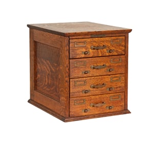 An American Oak Card File Cabinet