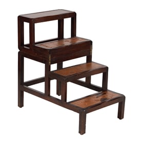 A Mahogany Metamorphic Table / Library Steps
