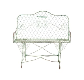 A Wright-Boyce Iron Patio Bench