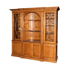 An English Pine Bookcase Cabinet