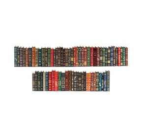 A Library of Franklin Mint Leather Bound Books