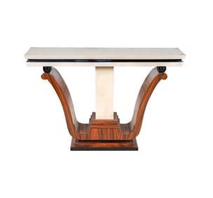 An Art Deco-Style Two-Tone Console Table