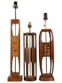 Three Mid-Century Modern Table Lamps