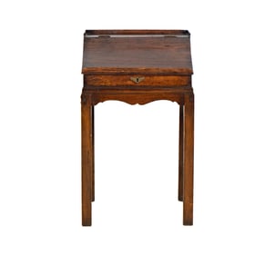 A Georgian Oak Slant-Top Desk