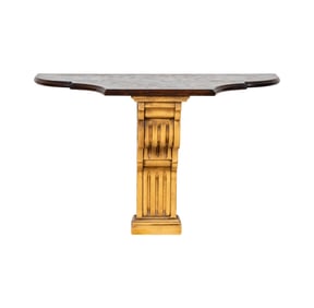 A Neoclassical-Style Carved Wood Console Table