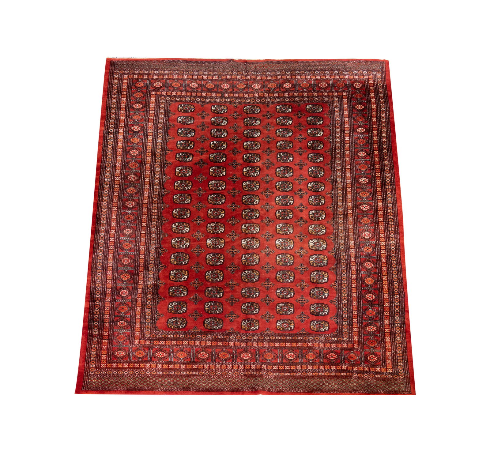 A Bokhara Rug 9'5" x 12'0": wool 9'5" x 12'0"