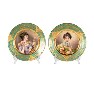 Two Royal Vienna Porcelain Cabinet Plates
