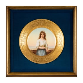 A Dresden Porcelain Cabinet Plate Signed Wagner