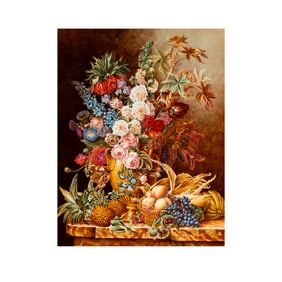A Boehm Painted Porcelain Plaque