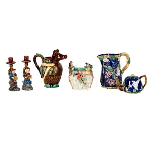 A Group of Majolica Wares