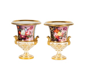 A Pair of English Porcelain Vases