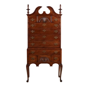 A Kindel Queen Anne-Style Mahogany Highboy