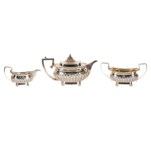 An English Regency Sterling Tea Service