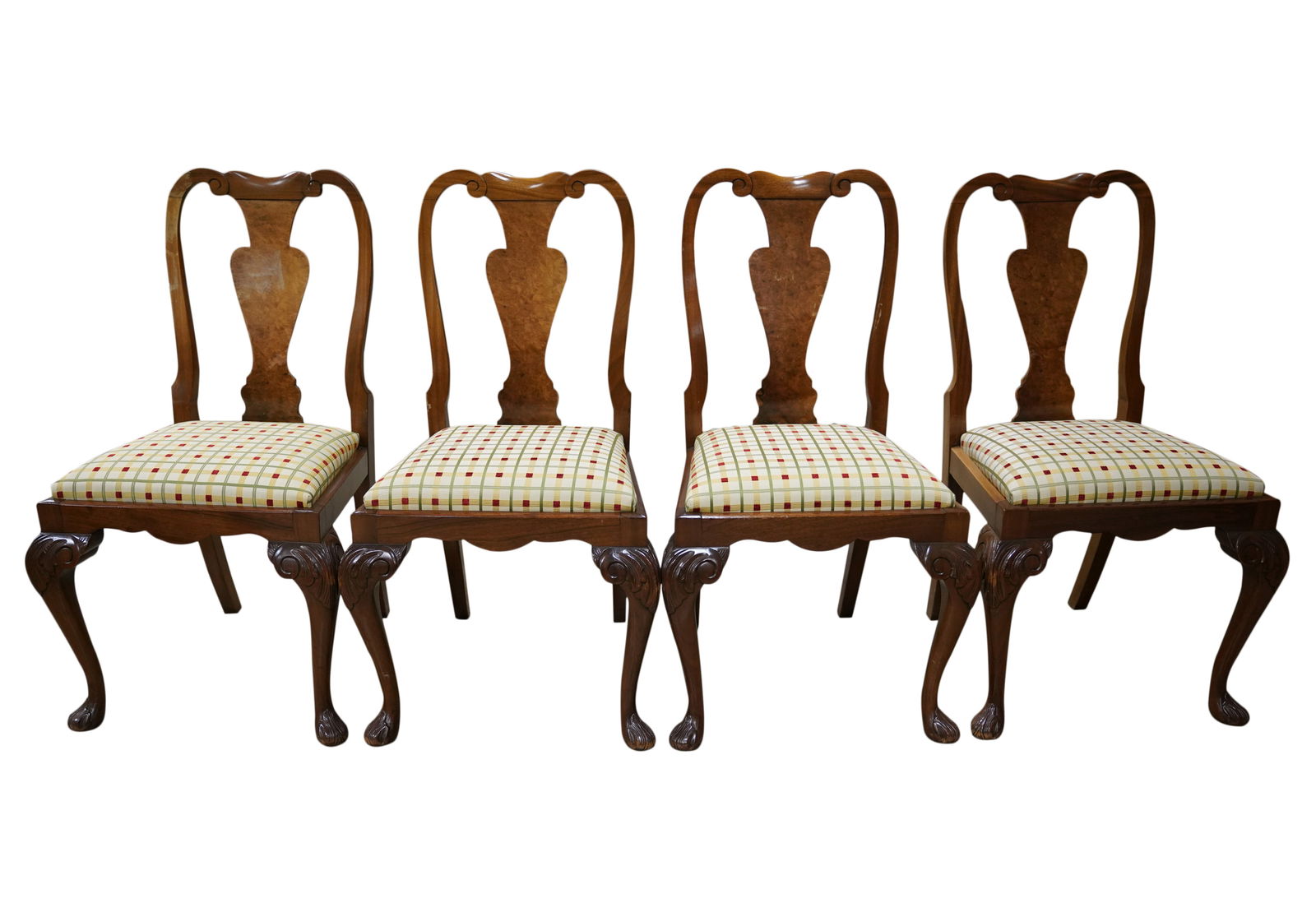 A Set of Four Queen Anne-Style Dining Chairs (1 of 9)